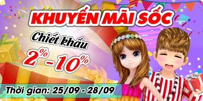 Khuyến Mãi Sốc - Chiết khấu 2% Đến 10%